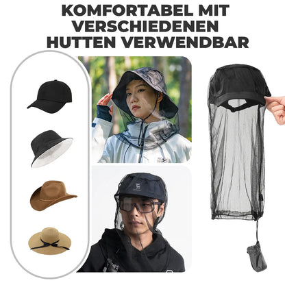 moskitonetz passend fuer baseballkappe, sonnenhut und mehr