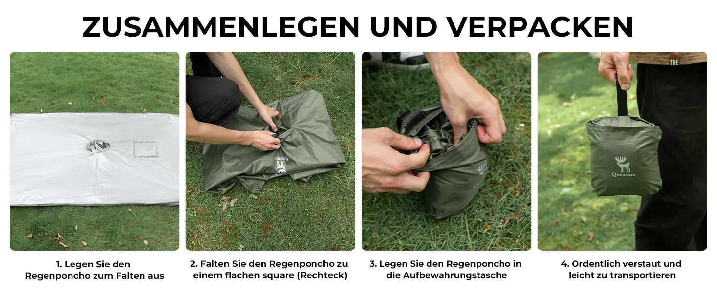 regenponcho falt- und packanleitung