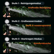 Tragbare Campingdusche mit Akku, 3 Modi, IPX8 Wasserdicht