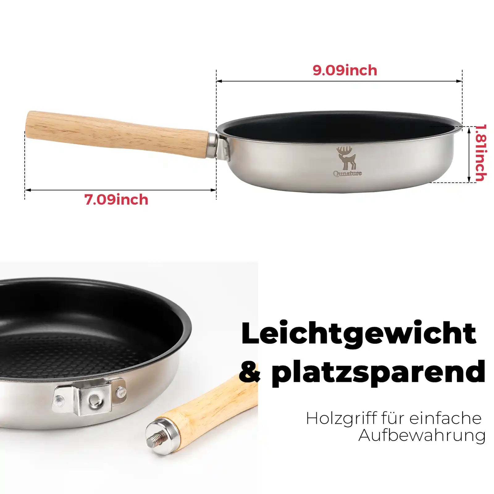 campingpfanne leicht und platzsparend mit holzgriff