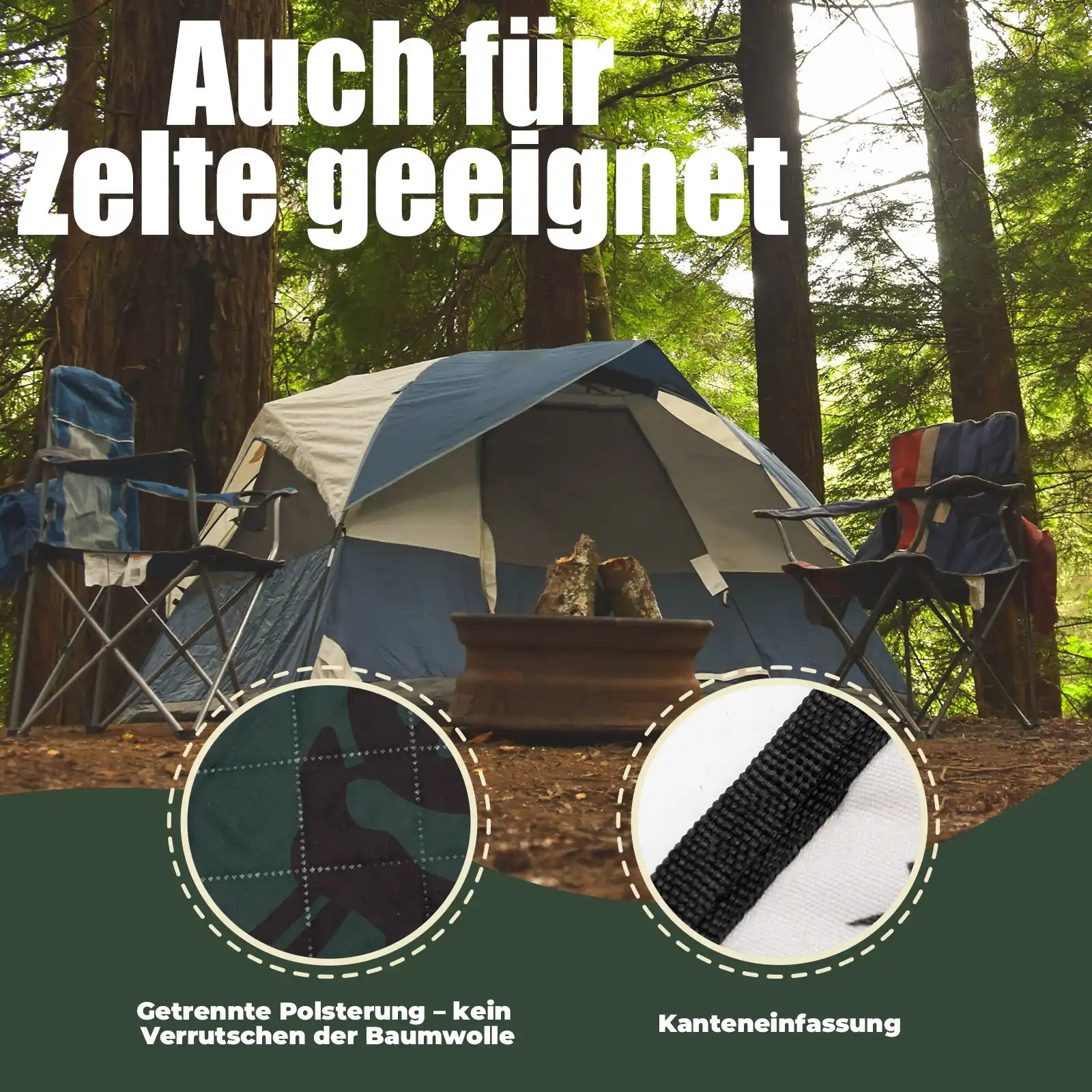 kompakt gefaltete picknickdecke