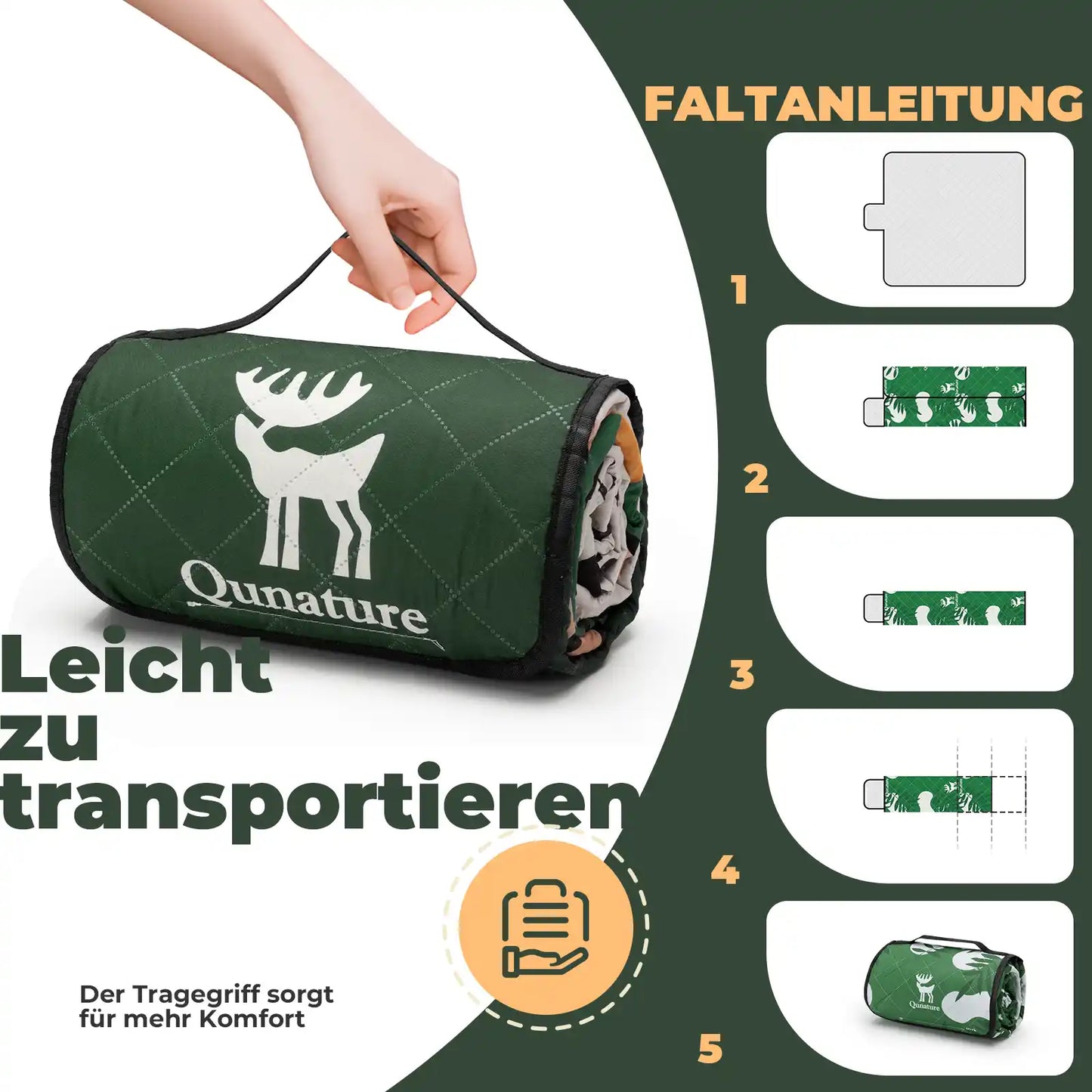 picknickdecke auf wiese im freien