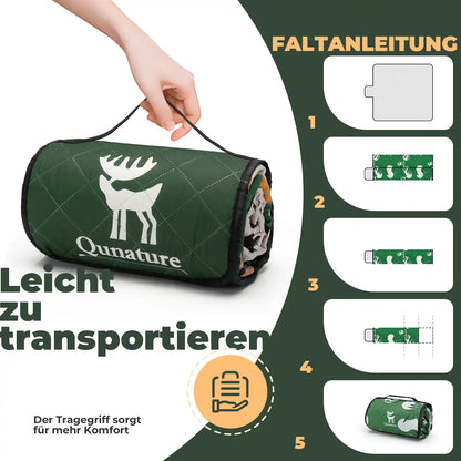 picknickdecke auf wiese im freien