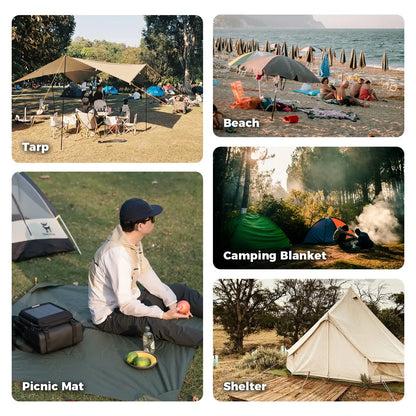 qunature picknickmatte vielseitig als tarp  strandmatte und zeltunterlage nutzbar
