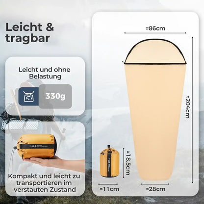 beige schlafsack-inlay maße und gewicht im überblick