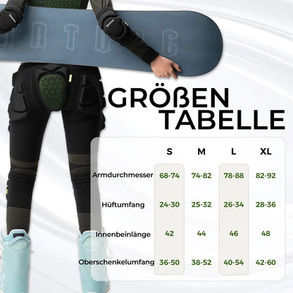3D hip padding protector pants with EVA crash pad