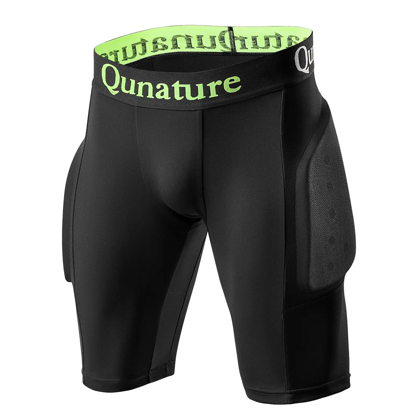 schwarze schutzhose mit seitlichen polstern vorne