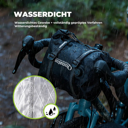 schwarz 6l bikepacking kompressionstasche wasserdicht szene