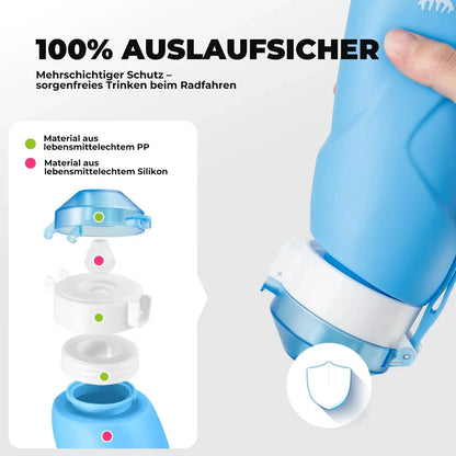 Fahrrad Trinkflaschen Set, isolierte Tasche & faltbare Flasche