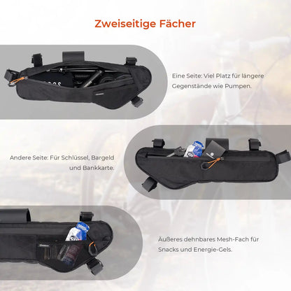 Fahrradrahmen-Tasche – kompakt, wasserdicht & robust