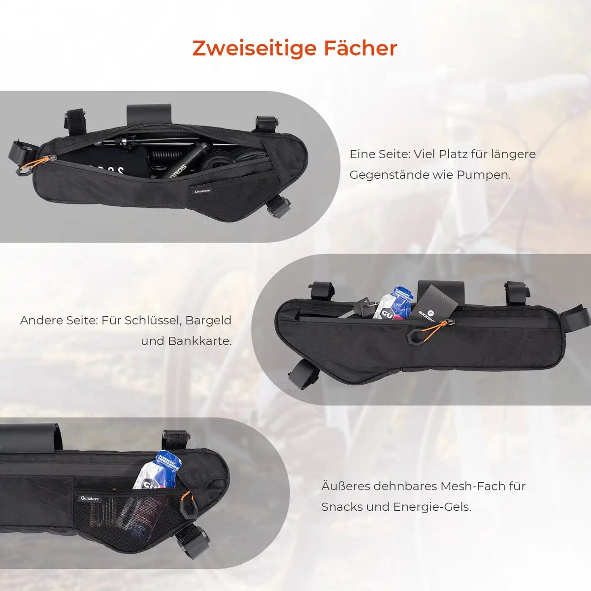 Fahrradrahmen-Tasche – kompakt, wasserdicht & robust
