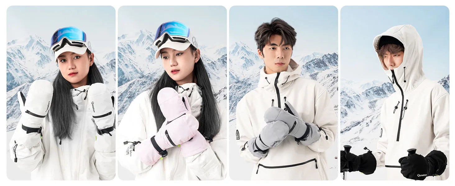 verschiedene farbvarianten der warmen winterhandschuhe