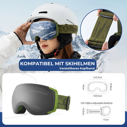 Antifog UV400 Skibrille für Brillenträger