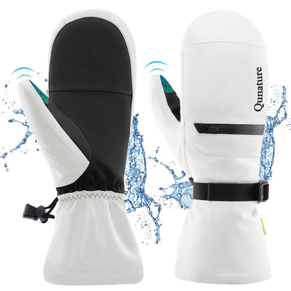 wasserdichtigkeitstest bei weissen skihandschuhen