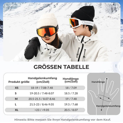 groessentabelle fuer skihandschuhe