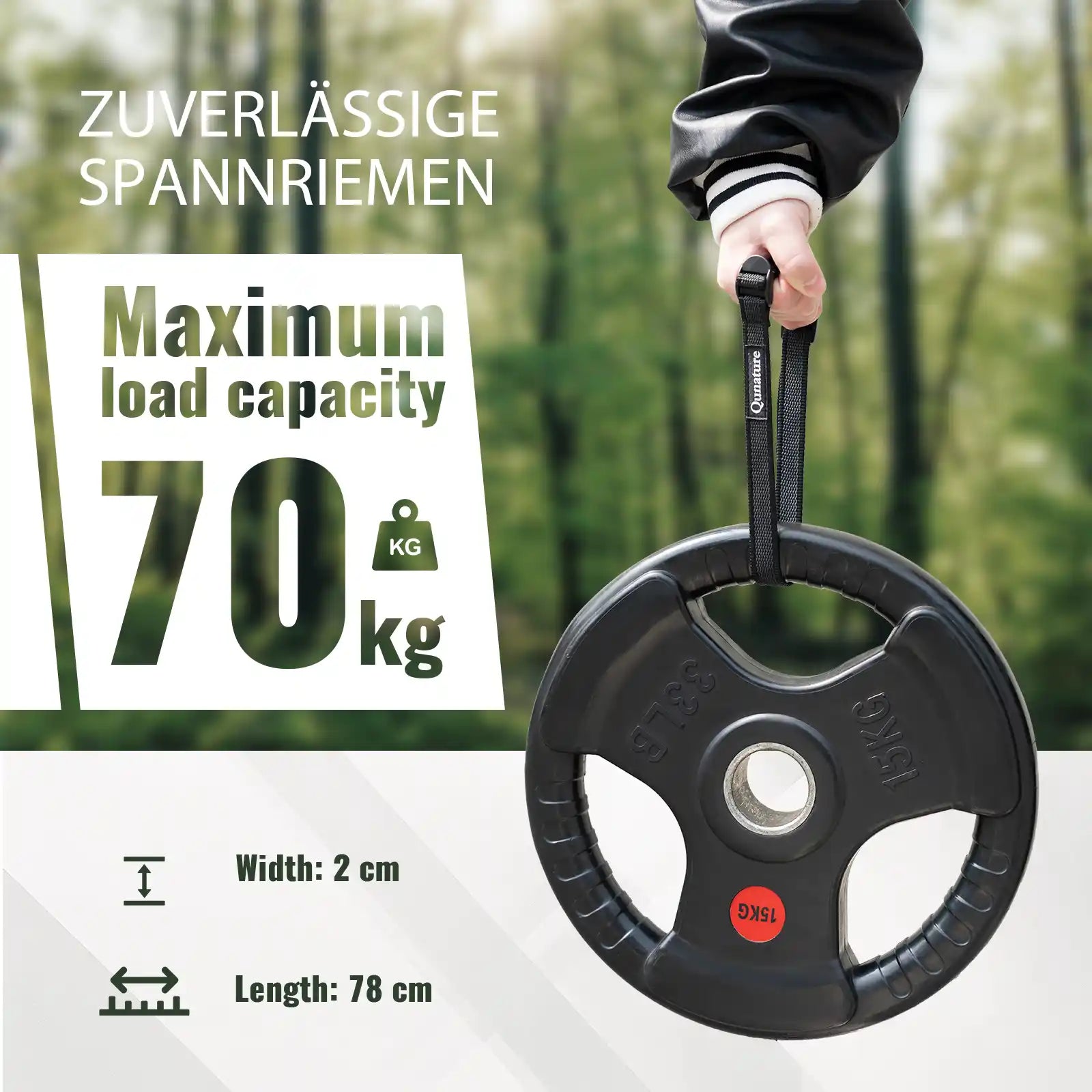 spannriemen mit maximaler tragfaehigkeit von 70 kg