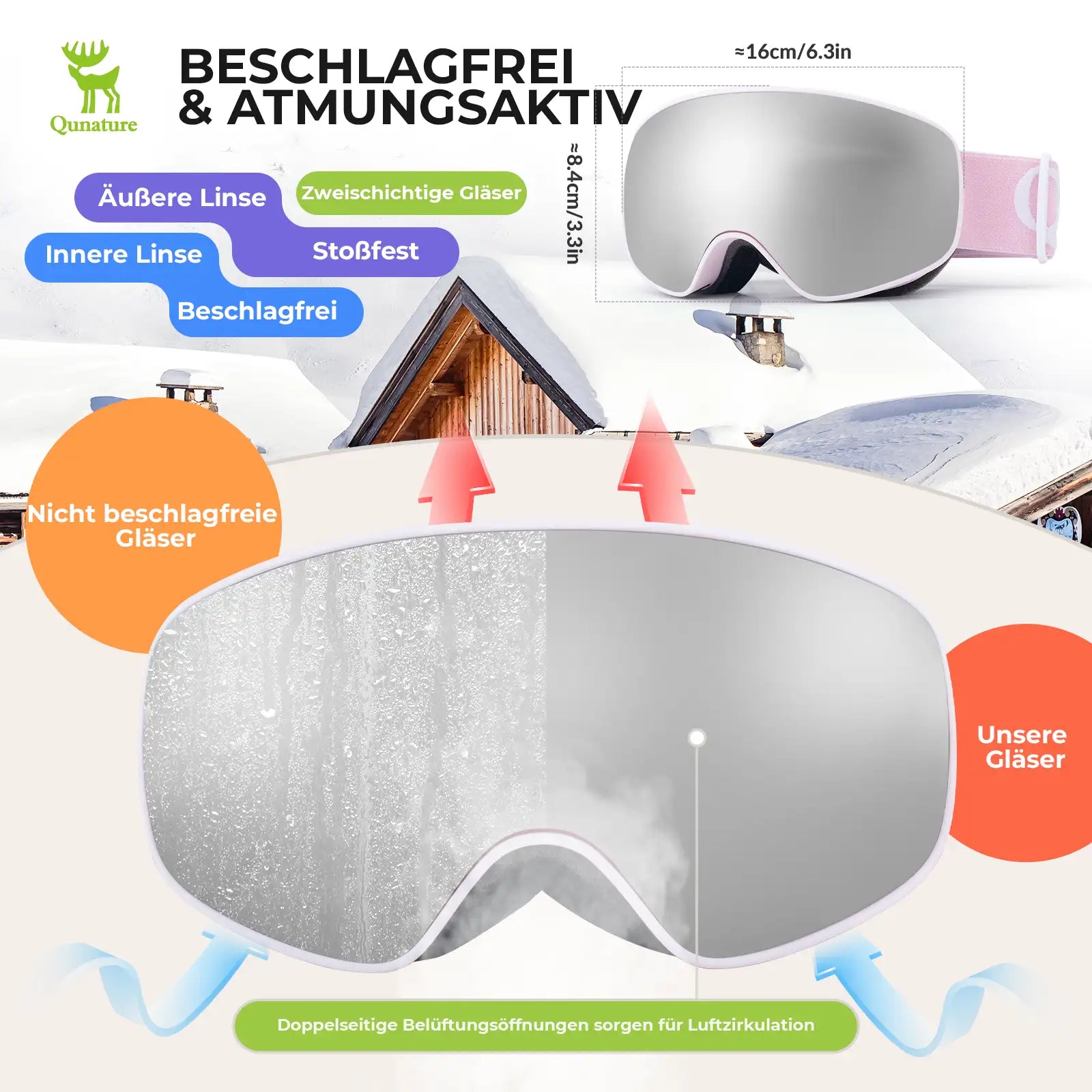 skibrille beschlagfrei und atmungsaktiv