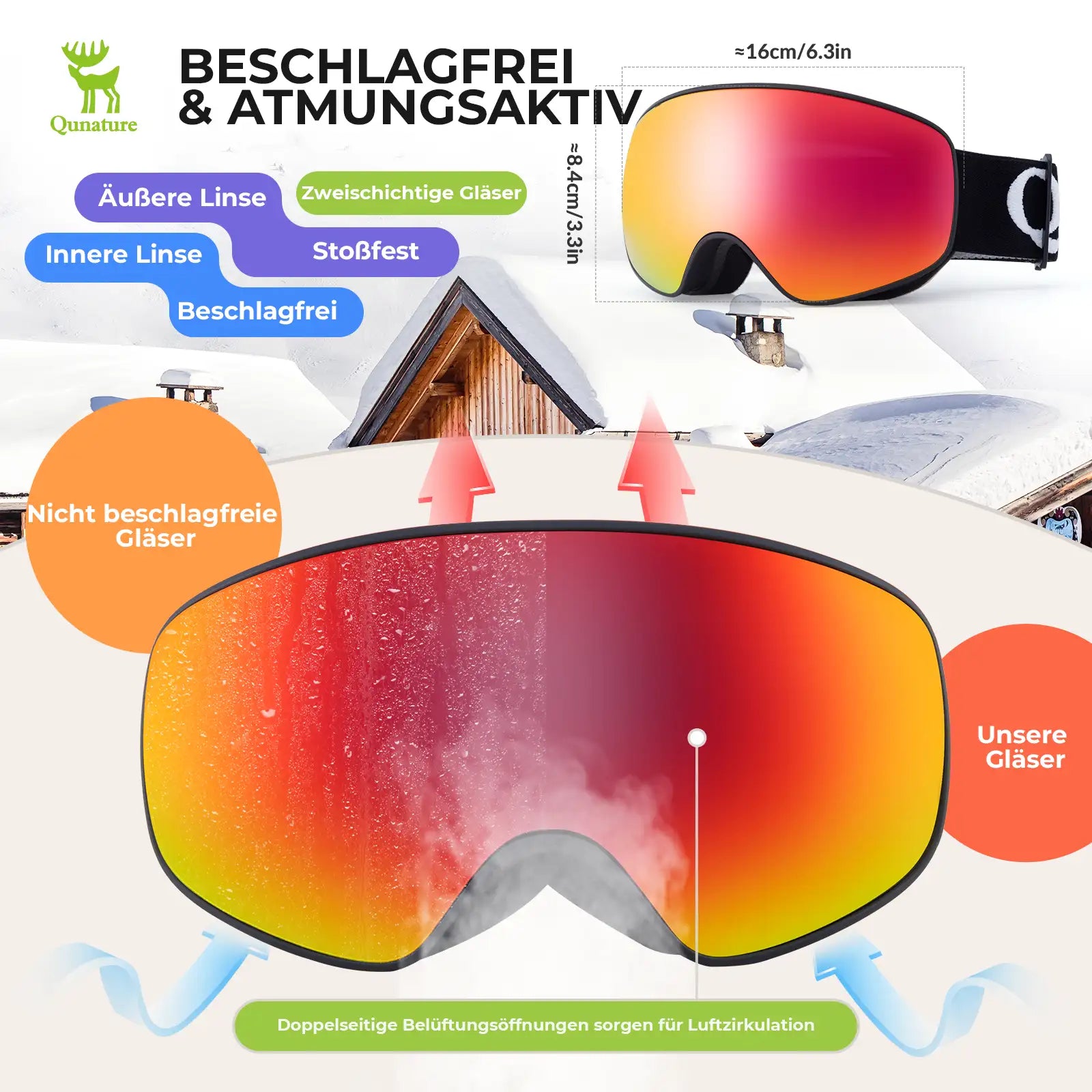 skibrille beschlagfrei vergleich mit farbigem glas