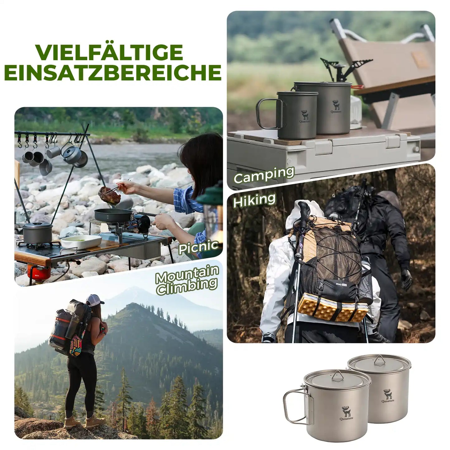 titan camping becher für camping, picknick, wandern und bergsteigen
