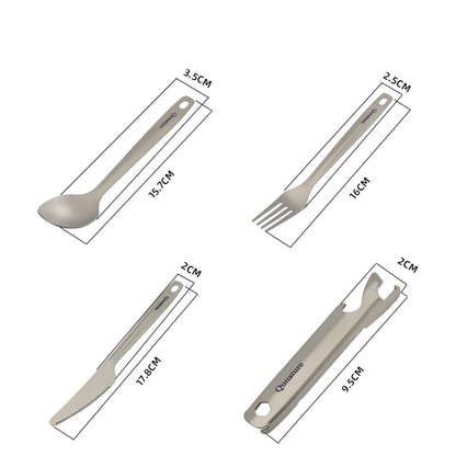 titan essbesteck set mit produktmaßen loeffel gabel messer und multifunktionswerkzeug
