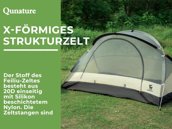 x-förmiges strukturzelt im freien