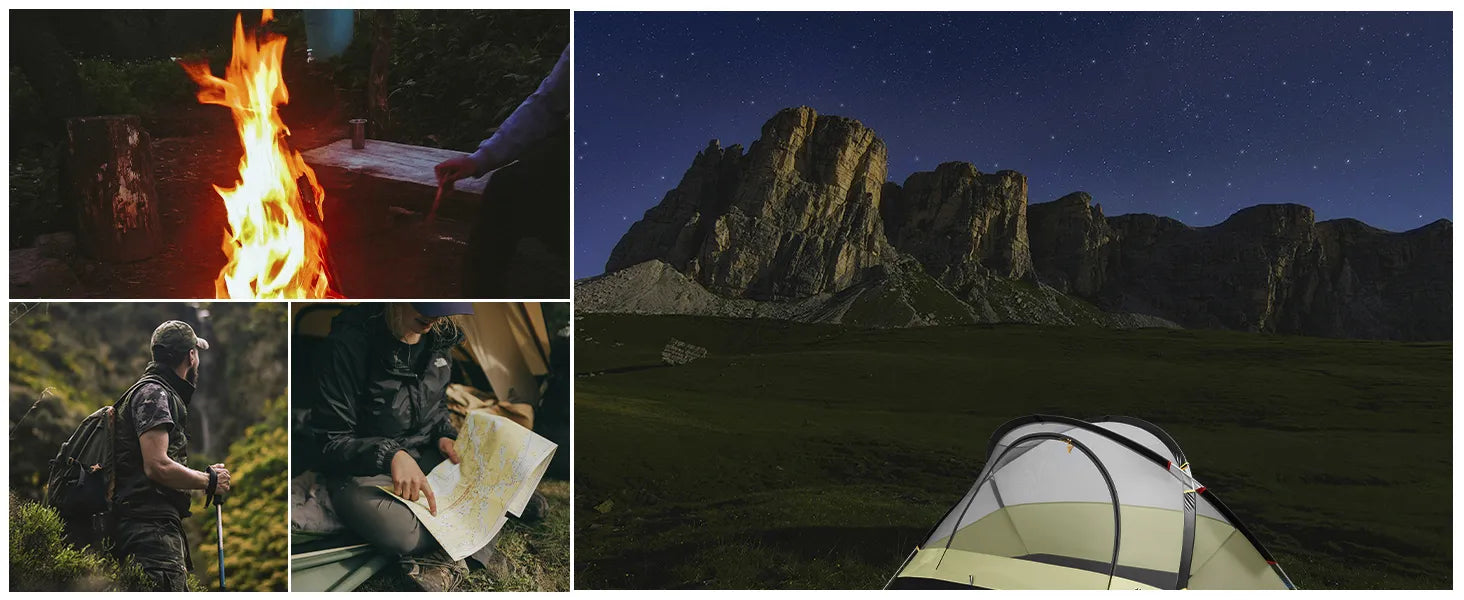 Camping zelt bei nacht und abenteuer