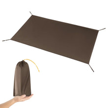 braune zeltbodenplane mit tragetasche